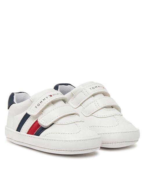 STRIPE SNEAKER BASSA VELCRO TOMMY HILFIGER | 33831 1433/X336